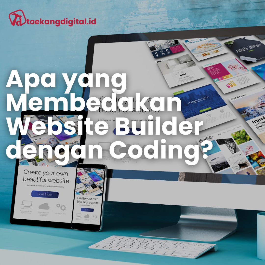 Perbedaan website builder dan koding